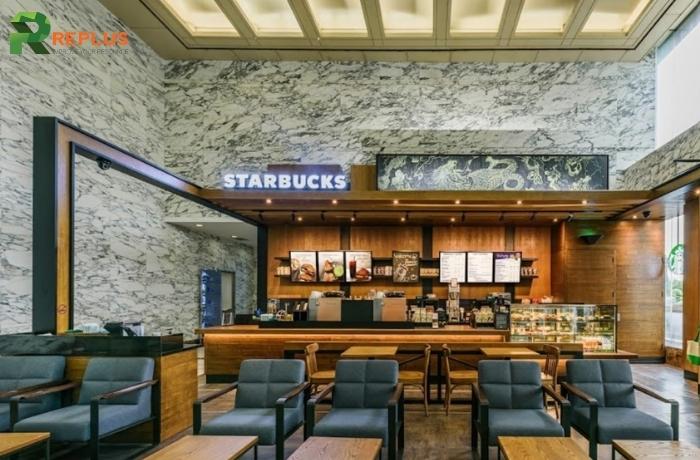 Thiết kế sang trọng và tinh tế của Starbucks tại Tòa nhà Charmvit 